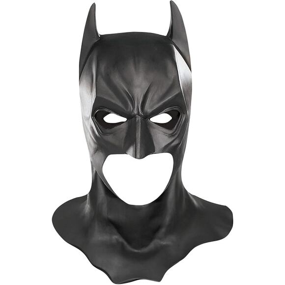 Batman Mask Adult Full Head Black Latex The Dark Knight Halloween Cosplay - Picture 2 of 2
